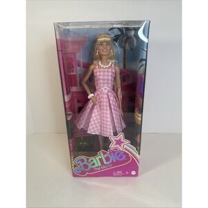Barbie The Movie Margot Robbie‎ Pink Gingham Dress Doll Brand New HPJ96. BNIB